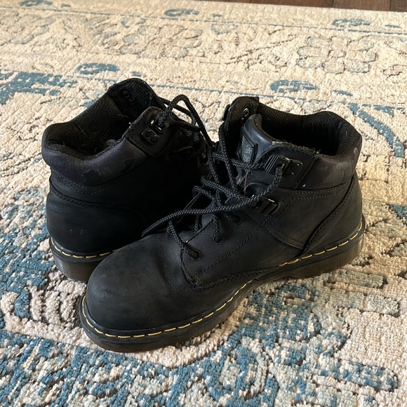 Genuine Dr. Marten leather boots with steel toe, men’s 12 - Picture 4 of 5